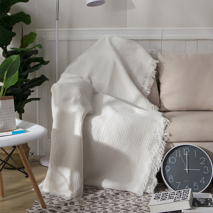 Soft Woven Textured Throw Blanket