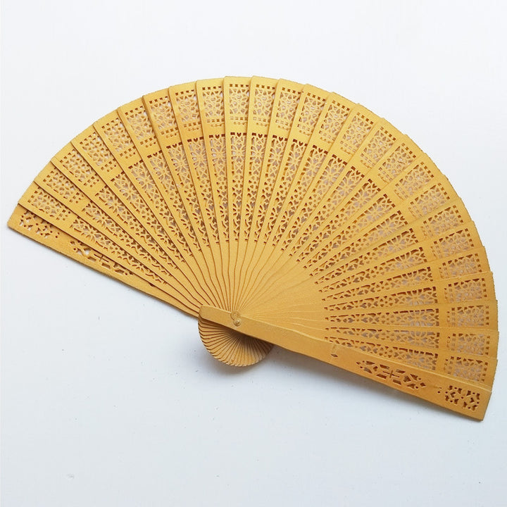 Ladies fan with intricate patterns and elegant laser engraving Kalsten