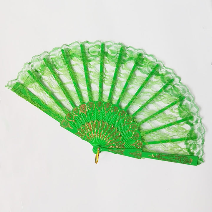 Ladies lace fan with ornate decorations Kalsten