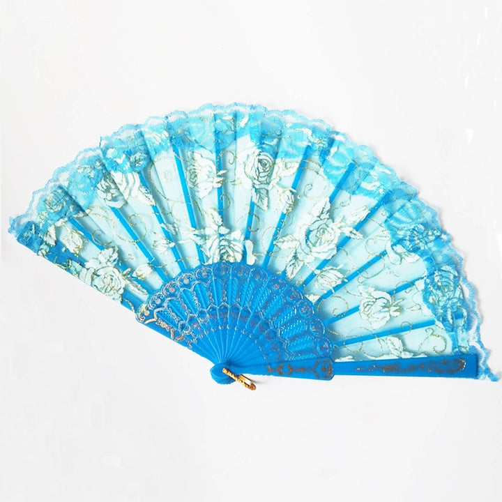 Ladies decorative hand fan with floral lace pattern Kalsten