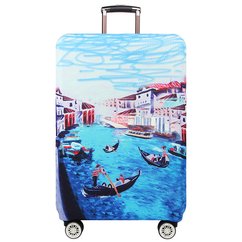 Women's hard shell suitcase with inspiring city view design Kalsten