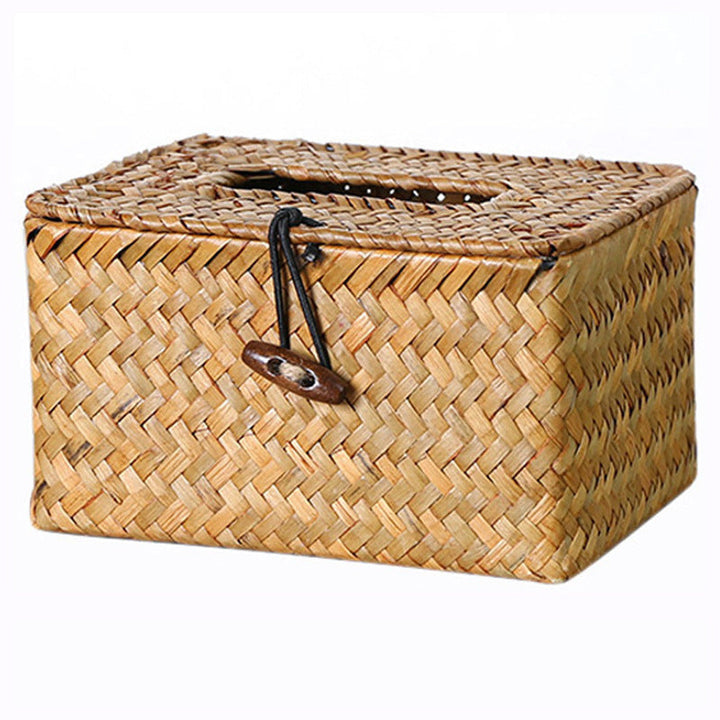 Handcrafted Woven Storage Box with Stylish Lid Kalsten