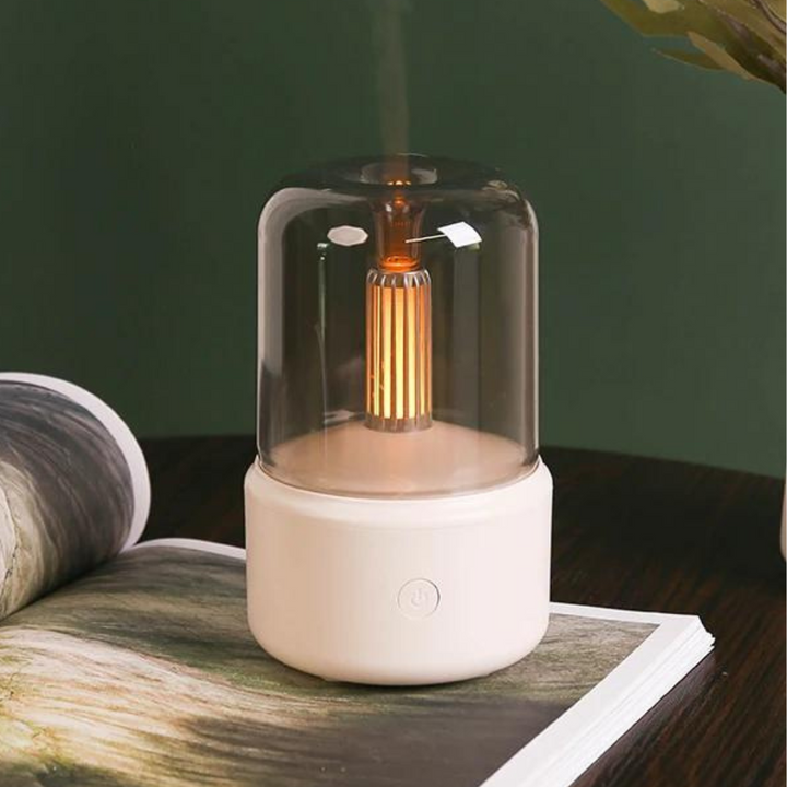 Kalsten | Retro Aroma Diffuser with Night Light - USB Essential Oil Air Humidifier for Home and Office