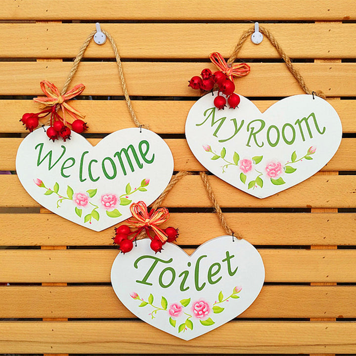 Heart-shaped Rustic Toilet Symbol