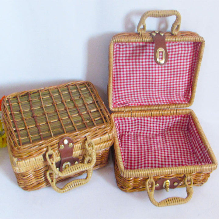 Handcrafted Wicker Storage Basket Set Kalsten