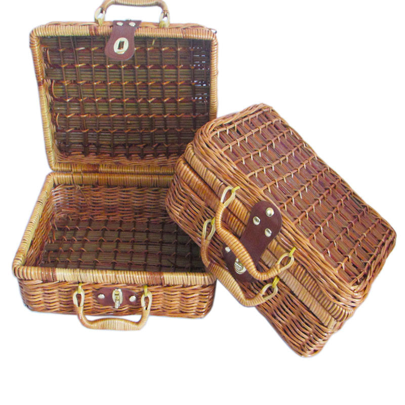 Handcrafted Wicker Storage Basket Set Kalsten