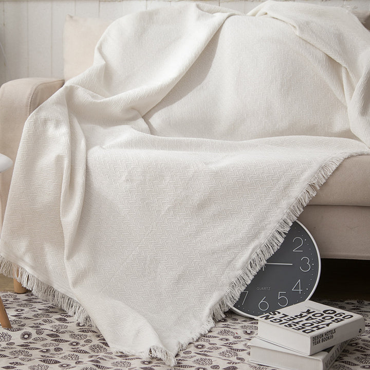 Textured Lightweight Knit Throw Blanket