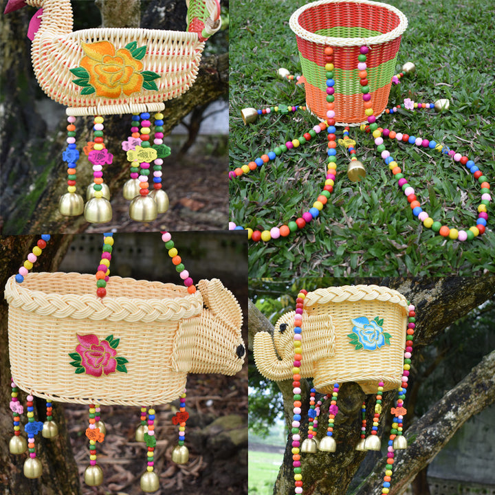 Decorative Animal-Shaped Woven Hanging Basket Kalsten