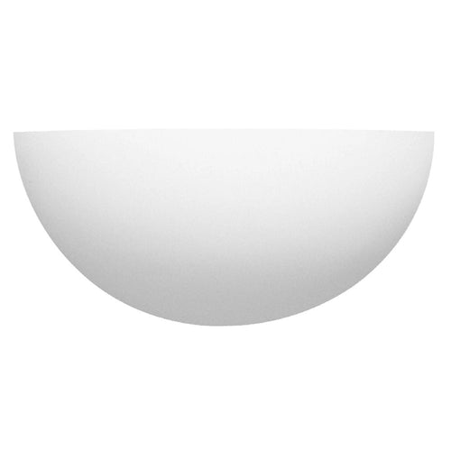 White Plaster Vintage Half-Round Half-Moon Paintable Wall Spotlight 30cm | Noxord