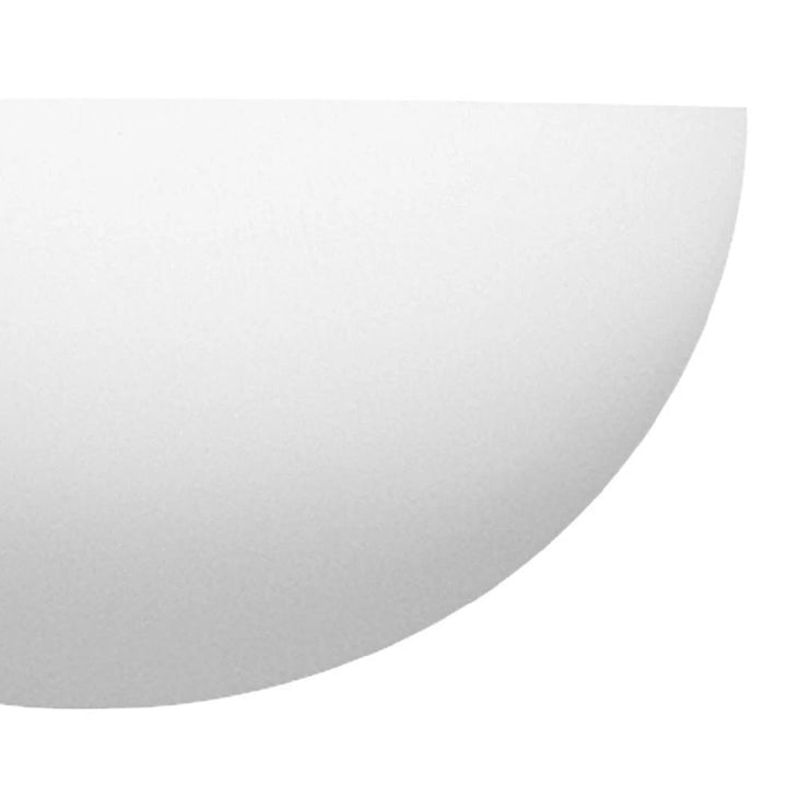 White Plaster Vintage Half-Round Half-Moon Paintable Wall Spotlight 30cm | Noxord