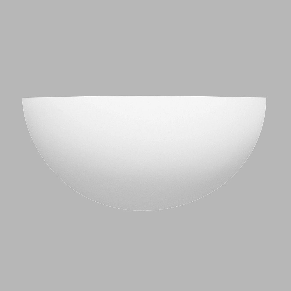 White Plaster Vintage Half-Round Half-Moon Paintable Wall Spotlight 30cm | Noxord