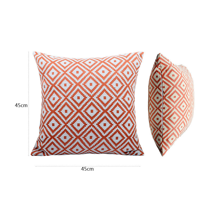 Square decorative cushion cover with geometric diamond pattern Kalsten