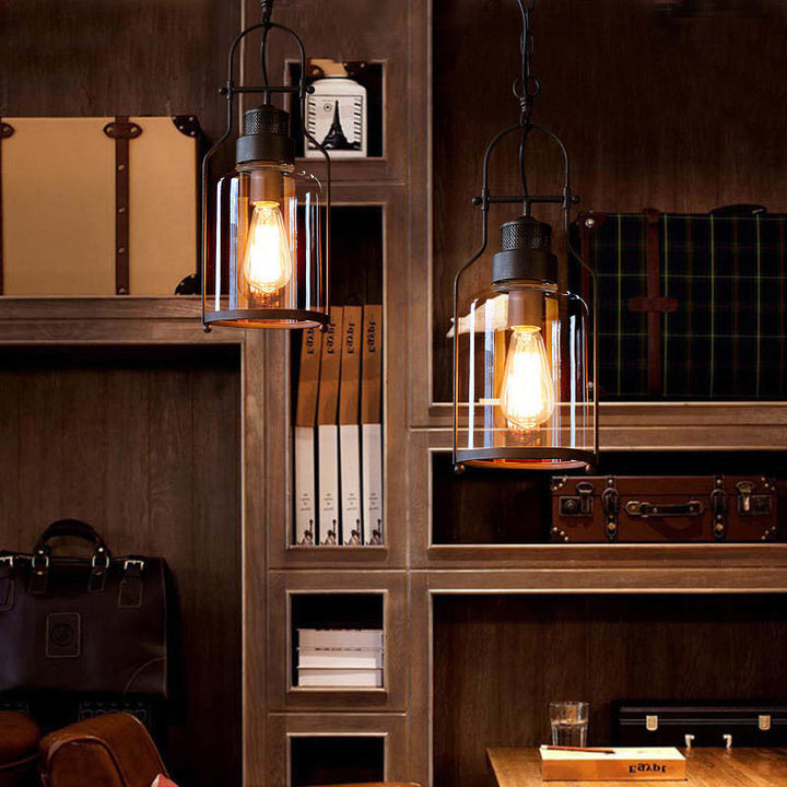 Vintage-Inspired Glass Pendant Light