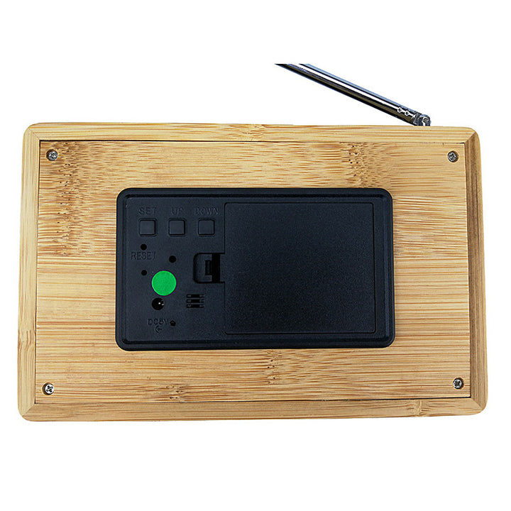 Digital wooden alarm clock with temperature display Kalsten