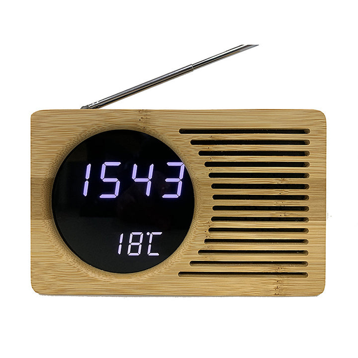 Digital wooden alarm clock with temperature display Kalsten
