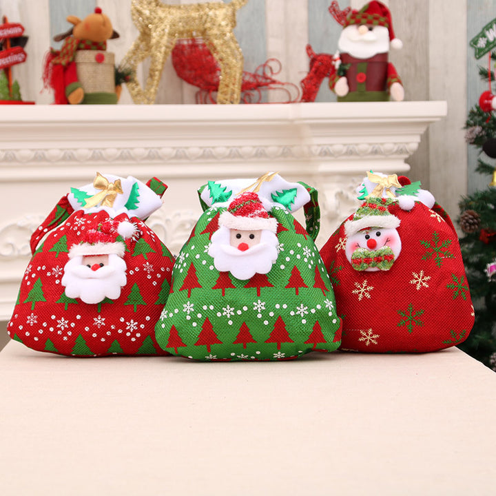 Festive Santa Drawstring Gift Bag Kalsten
