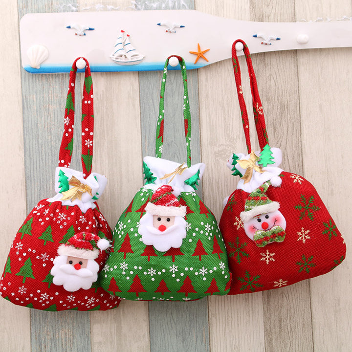 Festive Santa Drawstring Gift Bag Kalsten