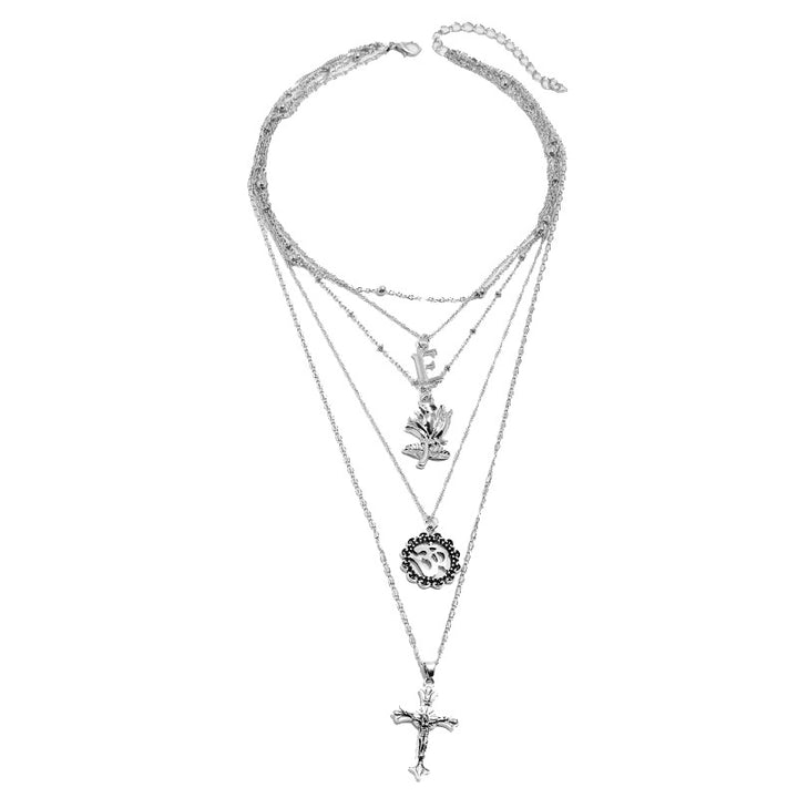 Layered Religious Charm Necklace Kalsten