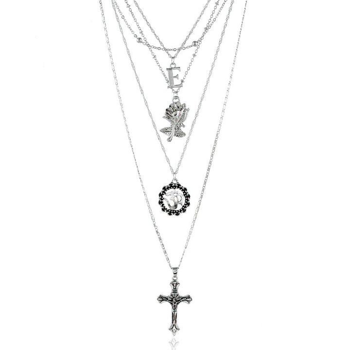 Layered Religious Charm Necklace Kalsten