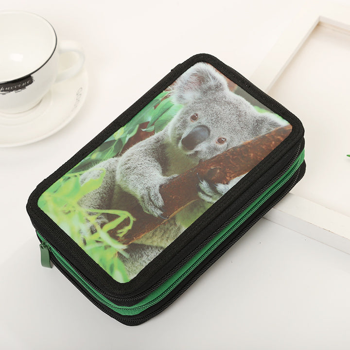 Animal-Themed Multi-Compartment Organizer Pouch