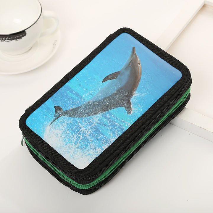 Animal-Themed Multi-Compartment Organizer Pouch