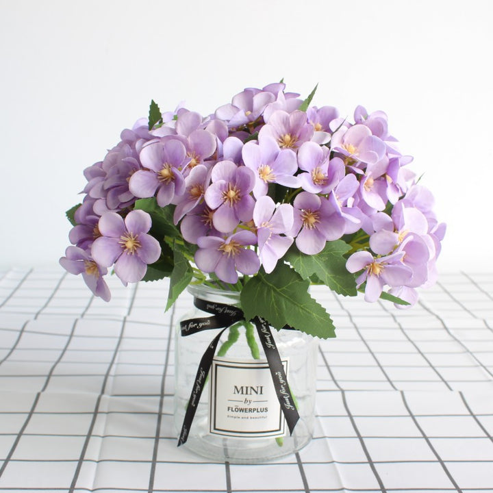 Lifelike Floral Bouquet with Charming Purple Blooms