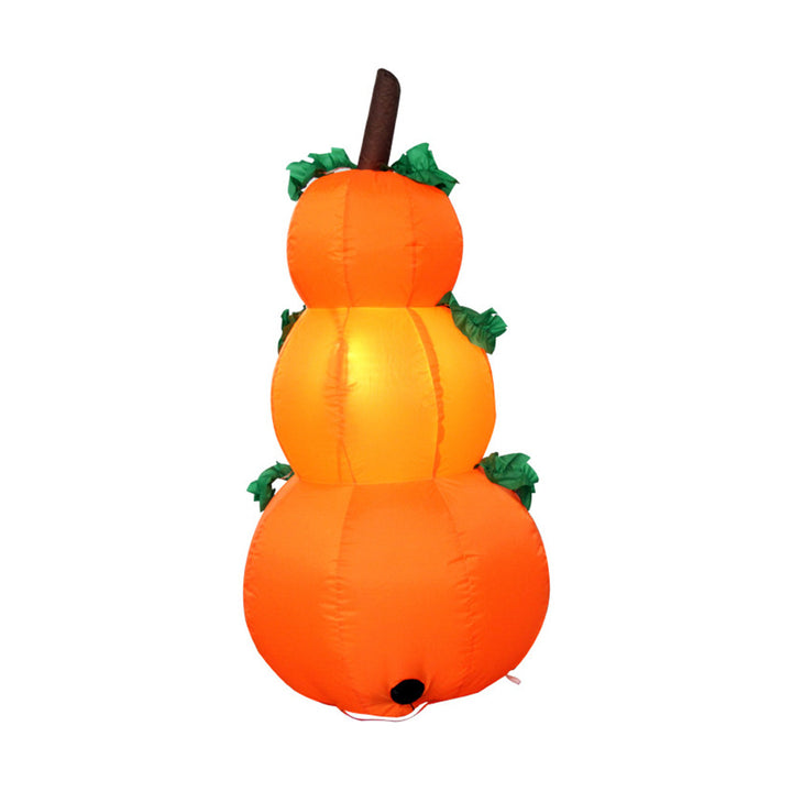 Inflatable Halloween garden figure with integrated LED lighting and ground stakes