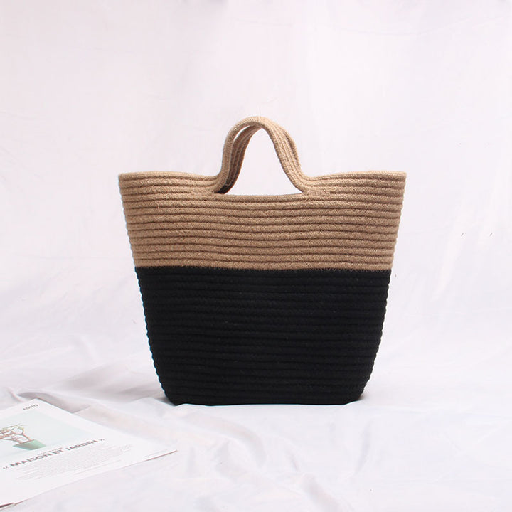 High Quality Woven Basket Bag with Sturdy Short Handles Kalsten