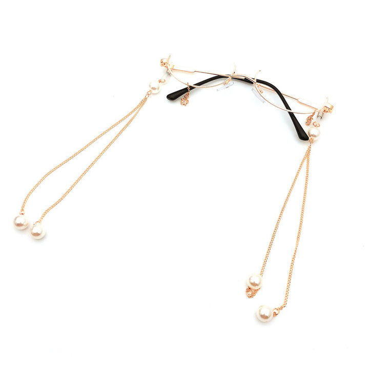 Elegant Triple Strand Pearl Eyewear Chain Kalsten