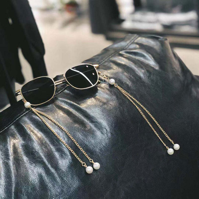 Elegant Triple Strand Pearl Eyewear Chain Kalsten