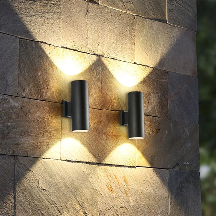 Black Aluminum Outdoor Wall Lamp Noxord