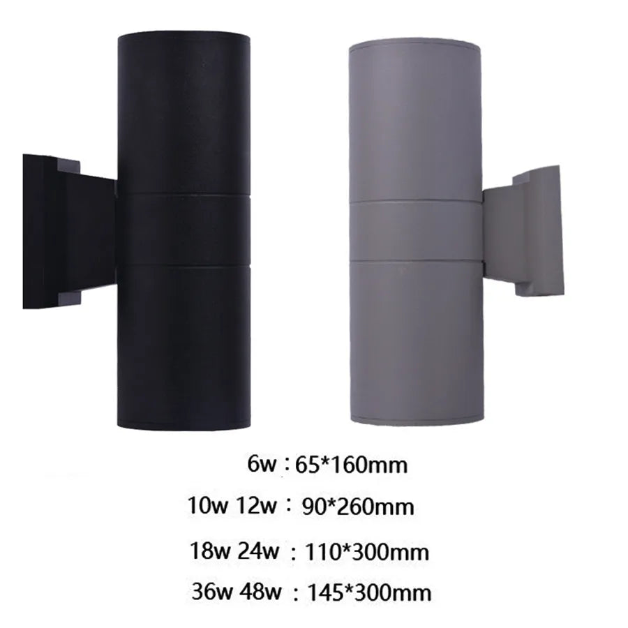 Black Aluminum Outdoor Wall Lamp Noxord