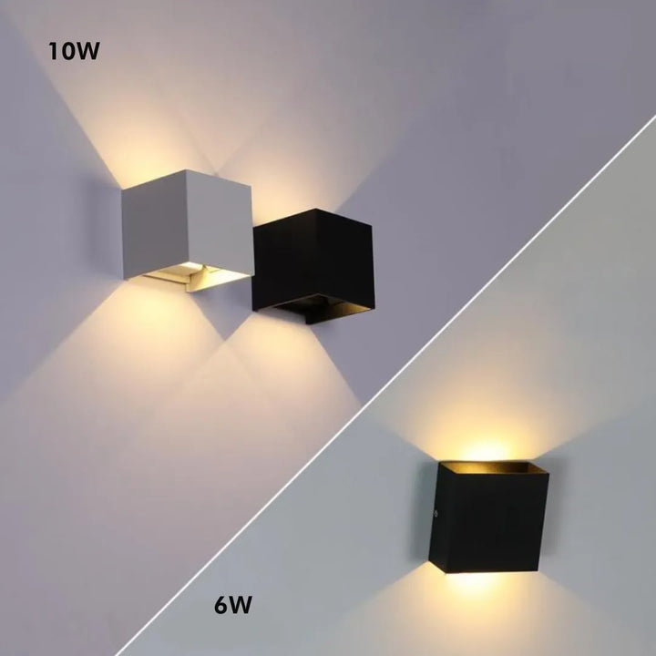 Black Aluminum Outdoor LED Wall Fixture Noxord