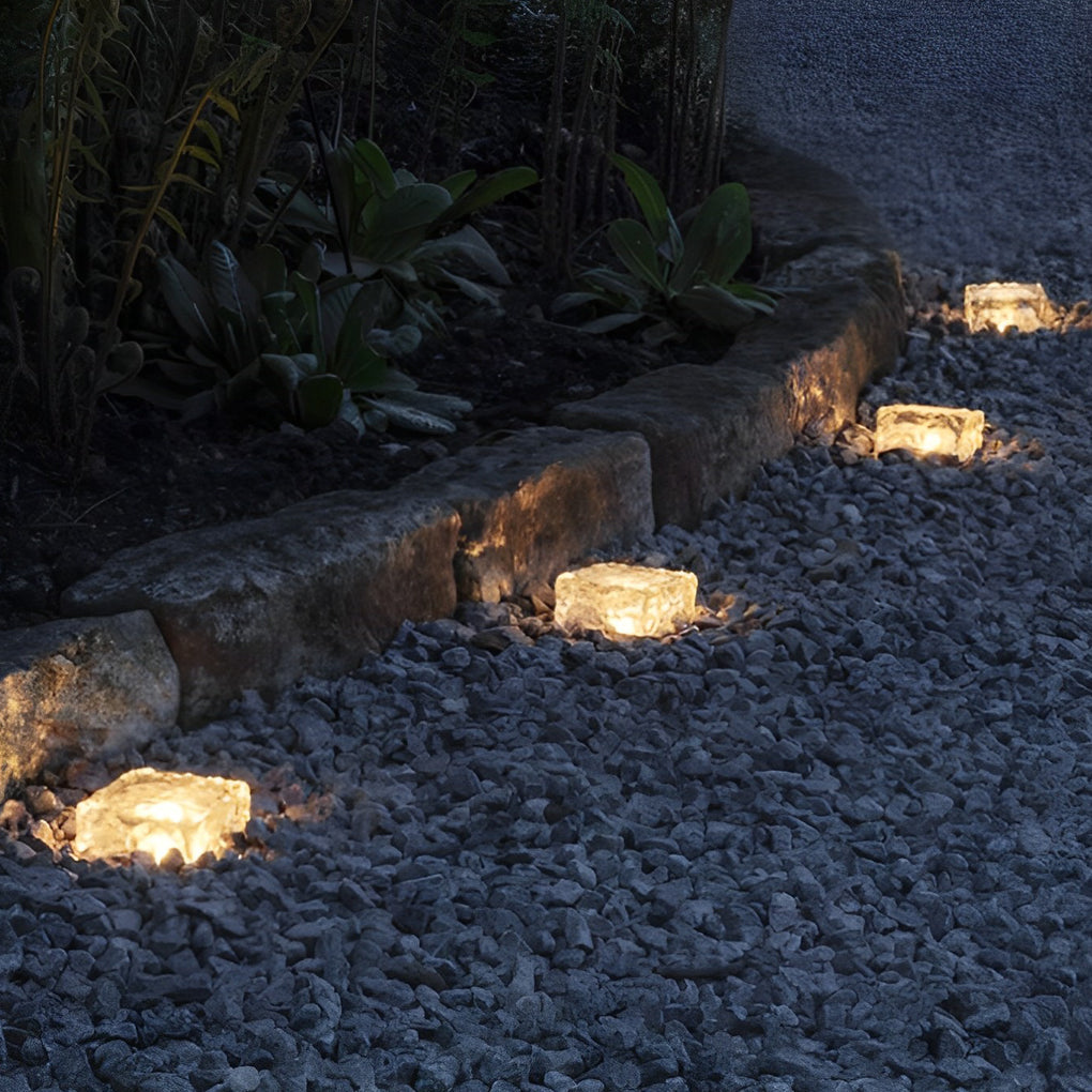 Solar Glass Brick Pathway Light Noxord