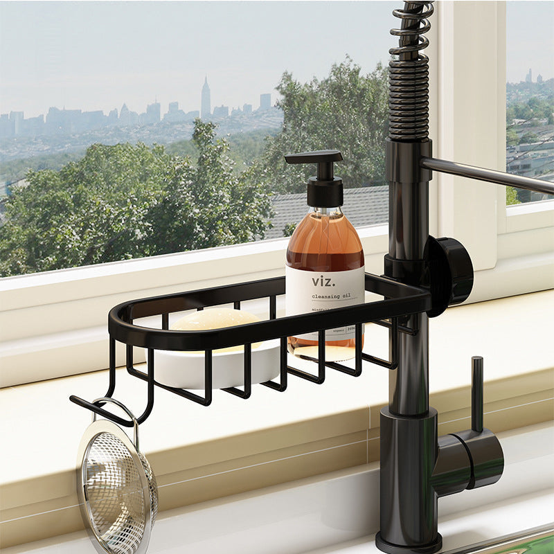 Kalsten | Shower holder for Shampoo & Soap – Stainless Aluminium – Silver or Black – No Drilling