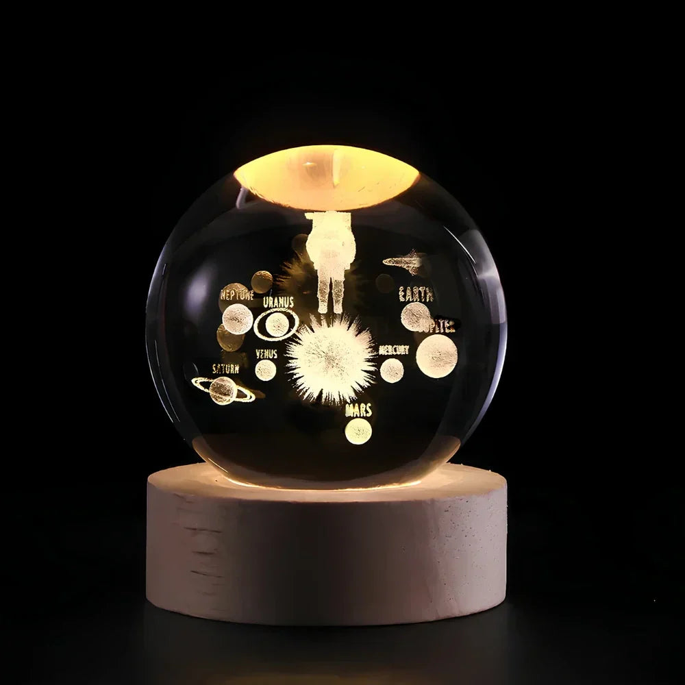 3D Crystal Ball LED Night Light