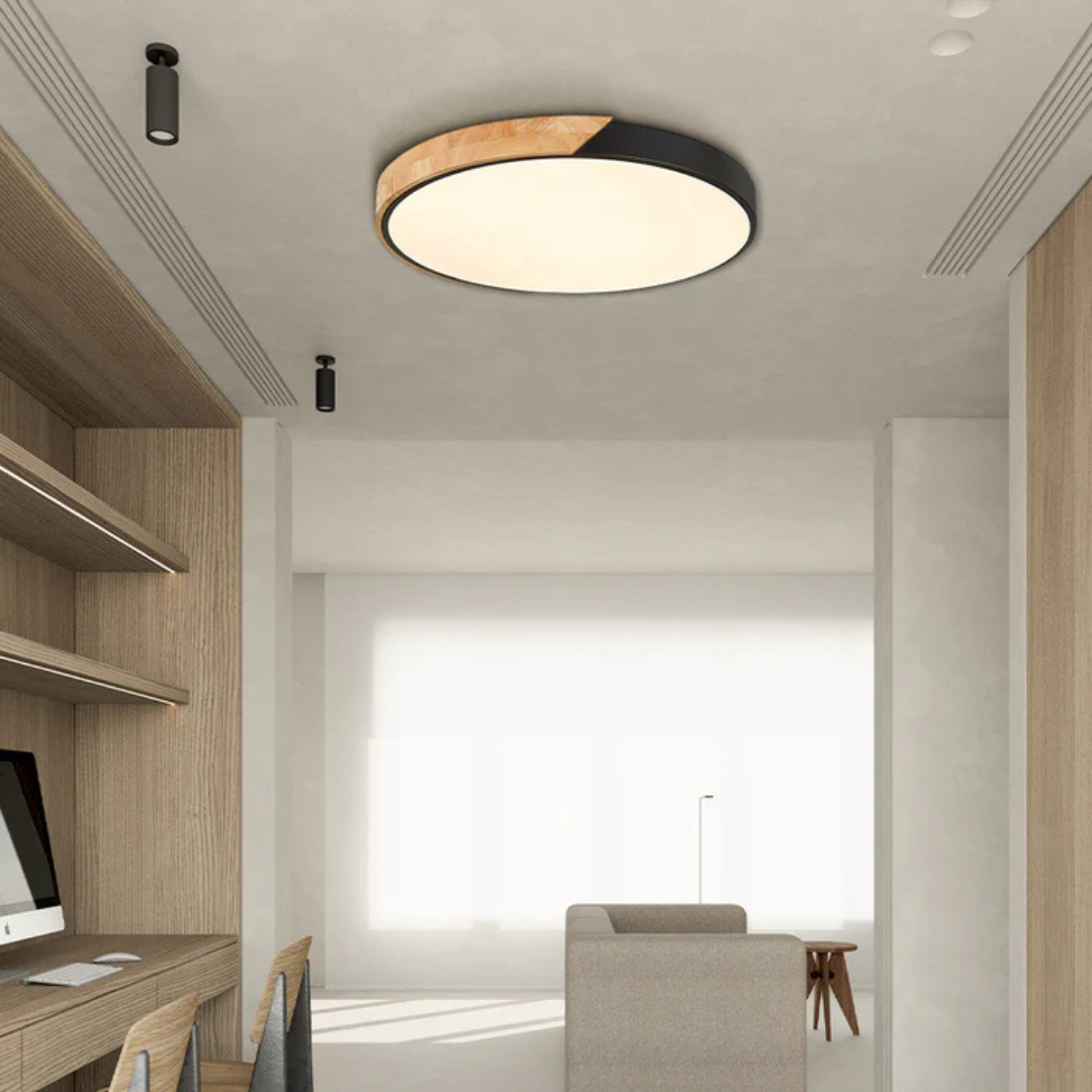 Wood LED Ceiling Lamp – Energy Efficient