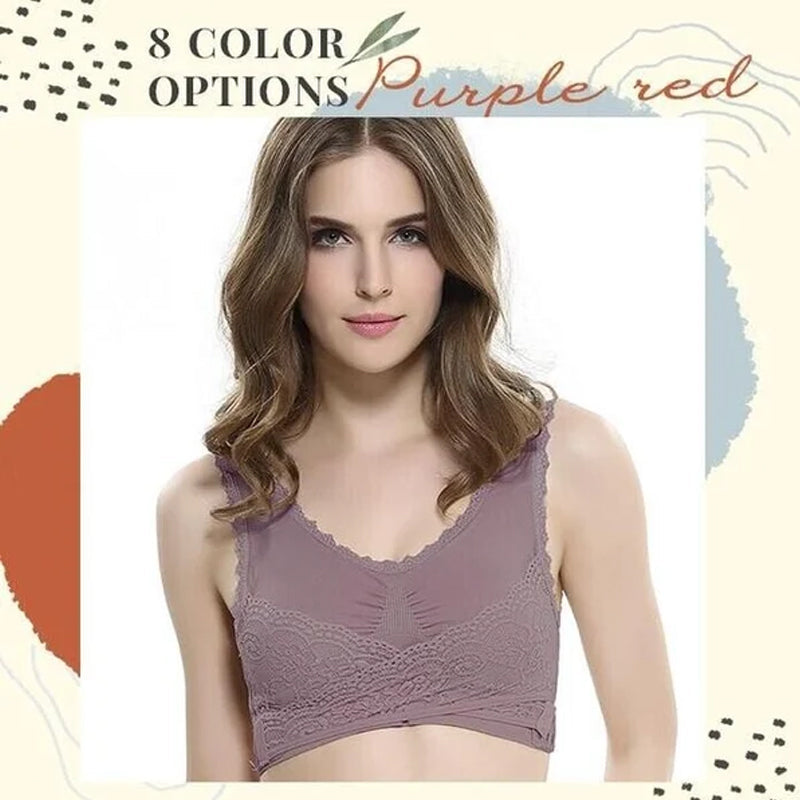 Kalsten | Front Cross-Side Buckle Lace Bra