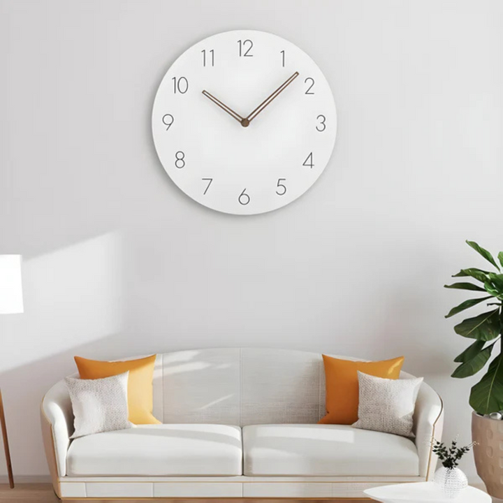 Kalsten | Large Wooden Wall Clock – Minimalist Design with Silent Movement