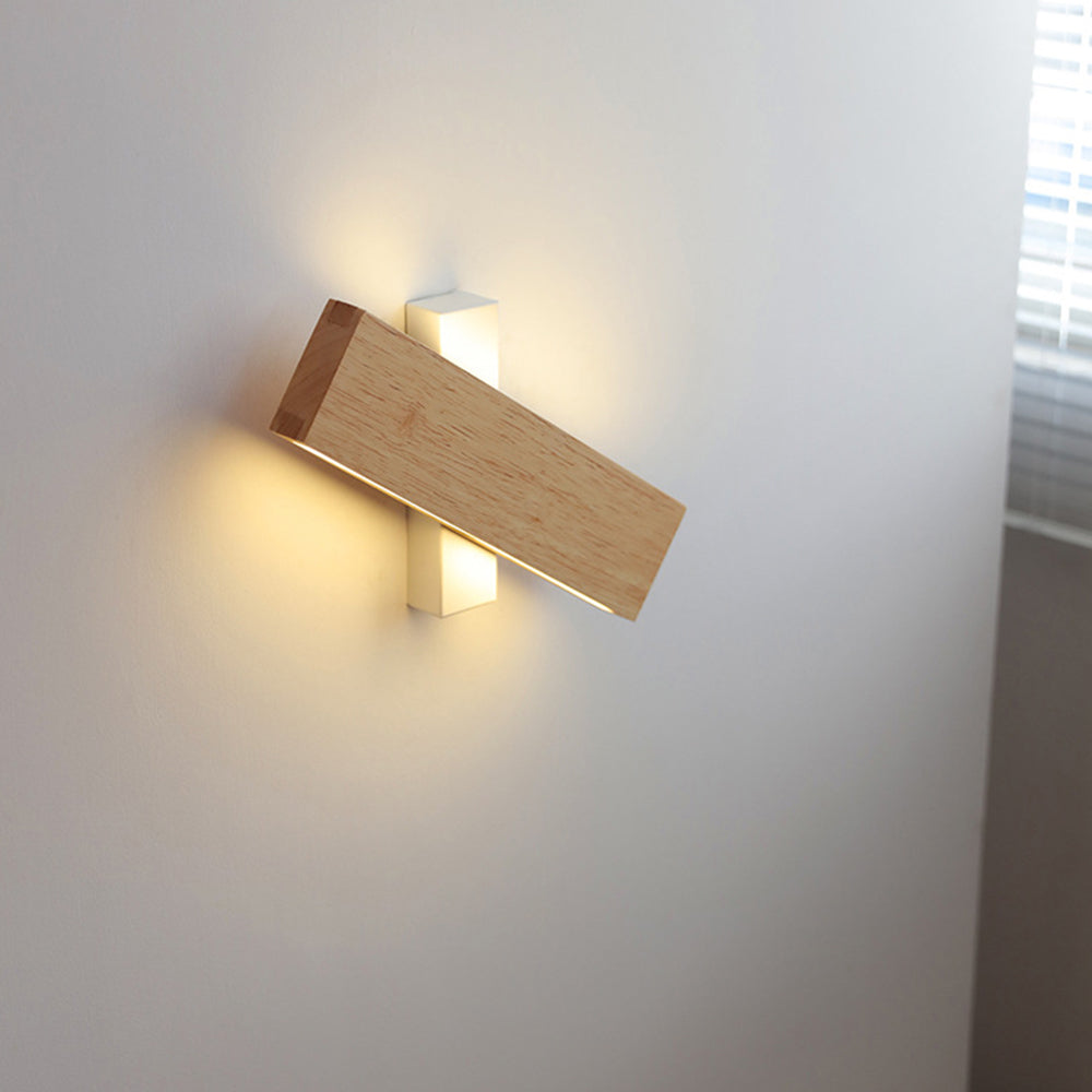 Rotatable Wooden LED Wall Lamp Noxord