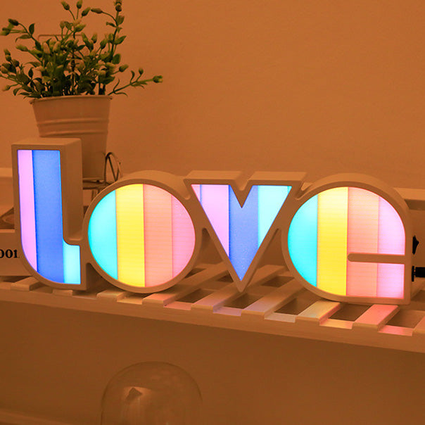 Modern Art Deco waterproof PS LOVE letters LED table lamp for the bedroom | Noxord