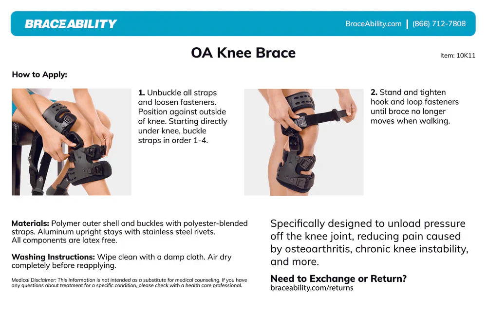 Kalsten | Osteoarthritis Relief Knee Brace | Medial and Lateral OA Support for Bone-on-Bone Arthritis Pain