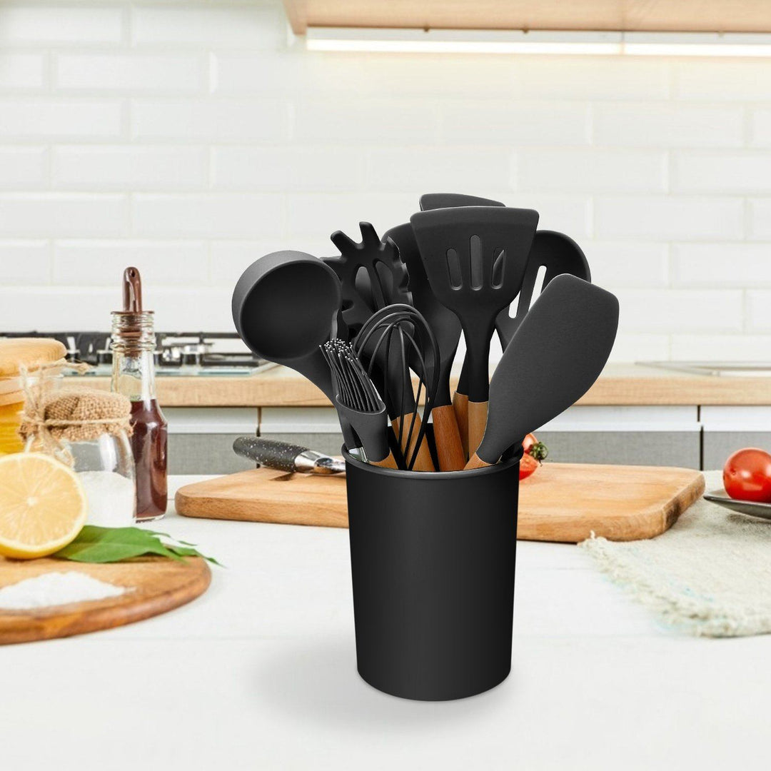 11-Piece Silicone Kitchen Utensils Set – Heat Resistant