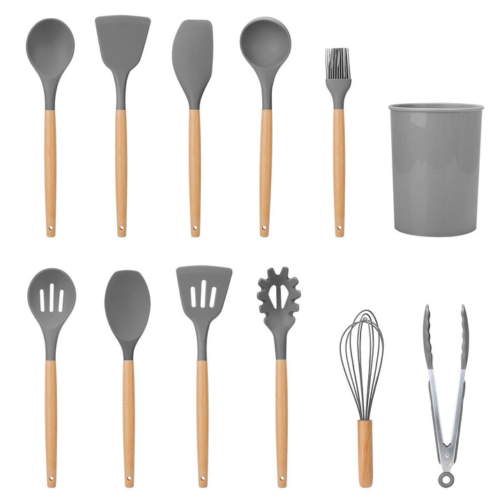 11-Piece Silicone Kitchen Utensils Set – Heat Resistant