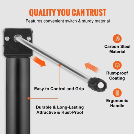 Kalsten | Heavy-Duty A-Frame Trailer Jack with Drop Leg, 5000 lb Capacity
