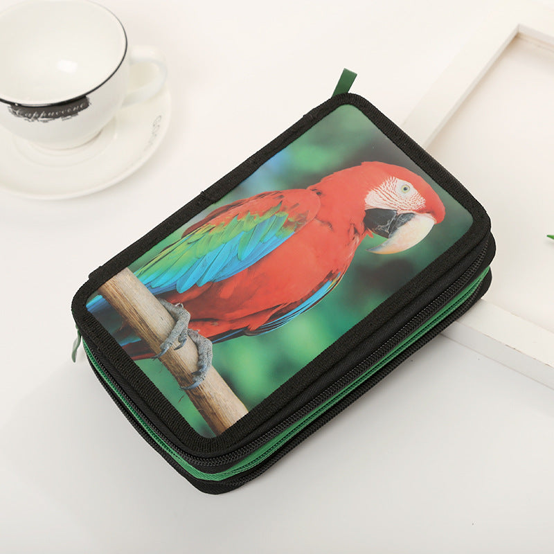 Animal-Themed Multi-Compartment Organizer Pouch