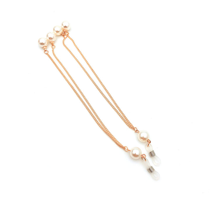 Elegant Triple Strand Pearl Eyewear Chain Kalsten