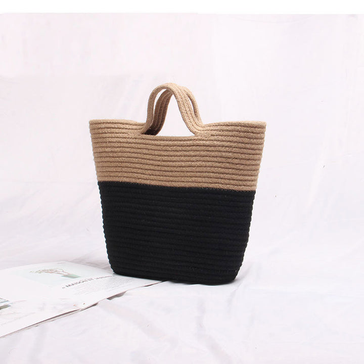 High Quality Woven Basket Bag with Sturdy Short Handles Kalsten