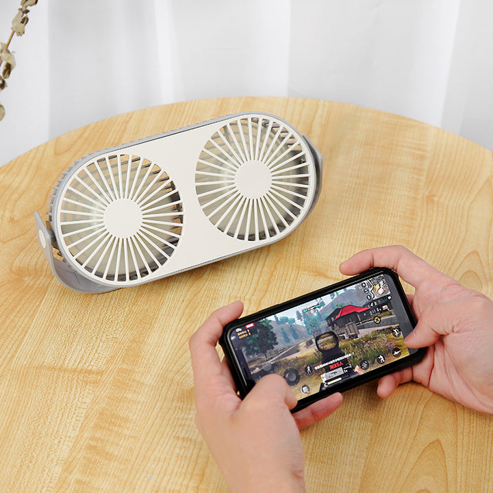 Dual-Head Portable Desk Fan Kalsten