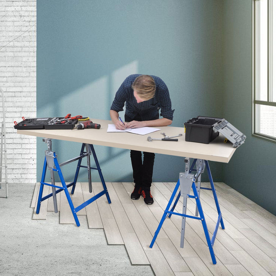 2x Scaffold Stands Folding Stands 7-fold height adjustable | Kalsten